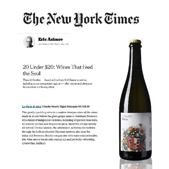 Il Tajad frizzante è su The new York Times